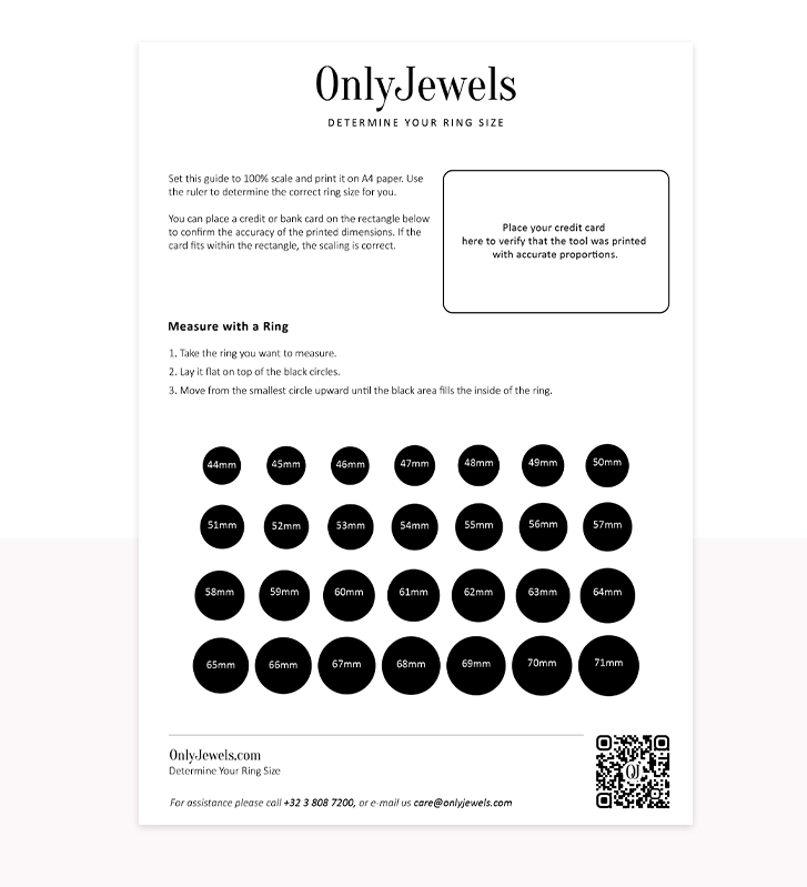 Printable Ring Size Chart